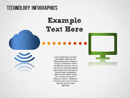 Infografía de tecnología, Plantilla de PowerPoint, 01335, Modelos de negocios — PoweredTemplate.com