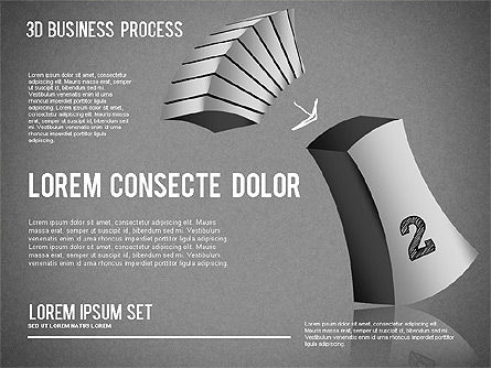 Formes de process 3d, Diapositive 10, 01336, Schémas de procédés — PoweredTemplate.com