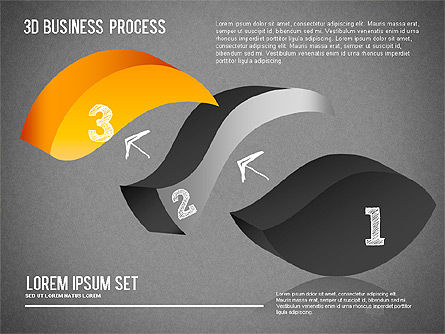Forme di processo 3d, Slide 14, 01336, Diagrammi di Processo — PoweredTemplate.com