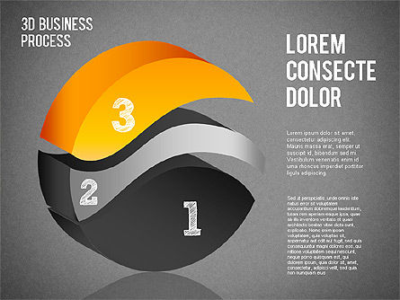 Formes de process 3d, Diapositive 15, 01336, Schémas de procédés — PoweredTemplate.com