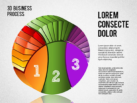 Formas del proceso 3D, Diapositiva 5, 01336, Diagramas de proceso — PoweredTemplate.com