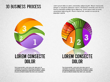Formas del proceso 3D, Diapositiva 8, 01336, Diagramas de proceso — PoweredTemplate.com
