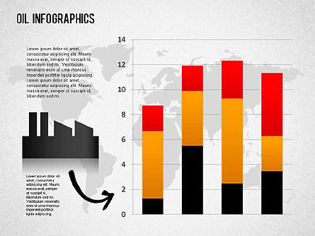 Oil Infographics, Slide 8, 01339, Presentation Templates — PoweredTemplate.com