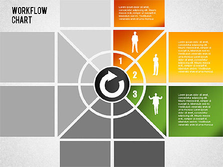 Workflow-Diagramm, Folie 4, 01340, Prozessdiagramme — PoweredTemplate.com