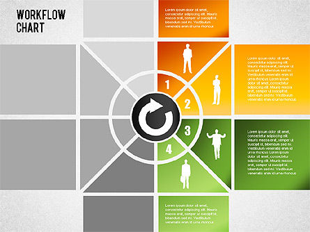 Cartografia do fluxo de trabalho, Deslizar 5, 01340, Diagramas de Processo — PoweredTemplate.com