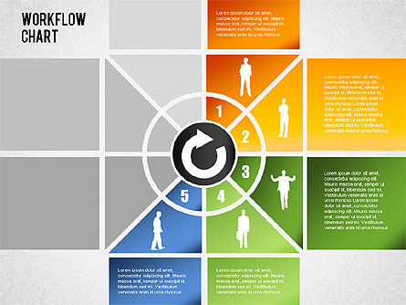 Gráfico de flujo de trabajo, Diapositiva 6, 01340, Diagramas de proceso — PoweredTemplate.com
