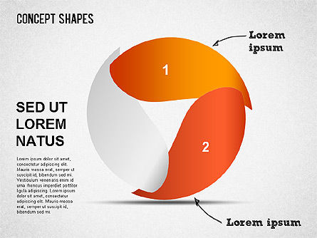 Colección de formas de concepto, Diapositiva 12, 01341, Formas — PoweredTemplate.com