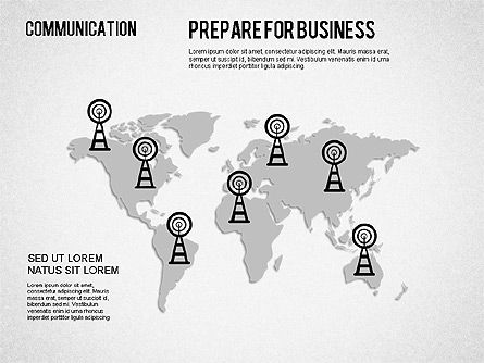 Communicatie infographics, Dia 12, 01342, Businessmodellen — PoweredTemplate.com