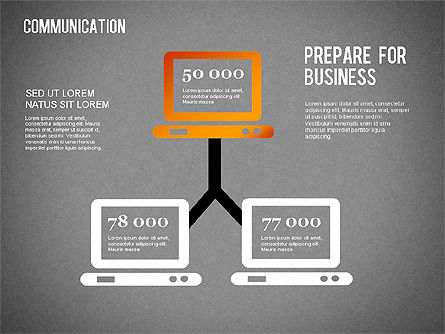 Infographics da comunicação, Deslizar 14, 01342, Modelos de Negócio — PoweredTemplate.com