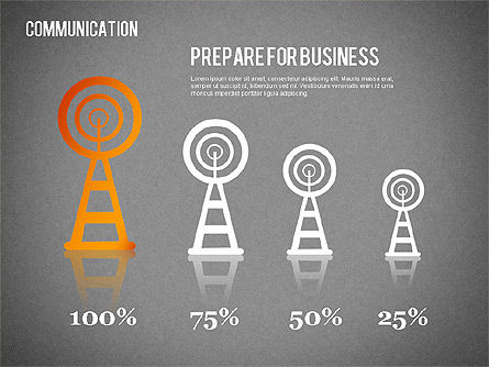 Infographics da comunicação, Deslizar 15, 01342, Modelos de Negócio — PoweredTemplate.com