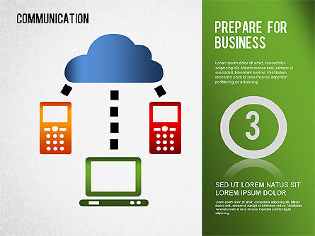 Infografía de Comunicación, Diapositiva 4, 01342, Modelos de negocios — PoweredTemplate.com