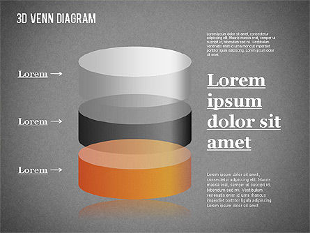 Transparante gekleurde Venn-diagram, Dia 11, 01345, Businessmodellen — PoweredTemplate.com