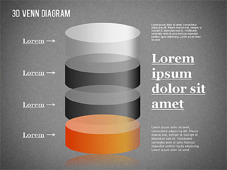 Transparante gekleurde Venn-diagram, Dia 14, 01345, Businessmodellen — PoweredTemplate.com