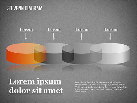 Transparante gekleurde Venn-diagram, Dia 15, 01345, Businessmodellen — PoweredTemplate.com