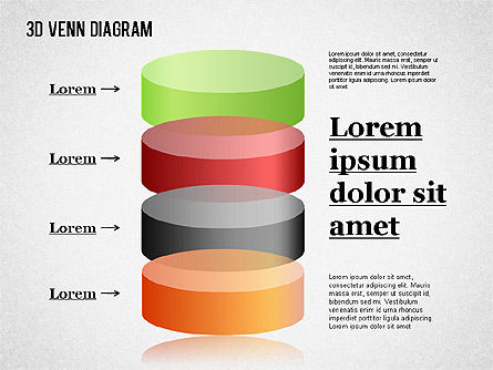Diagrama transparente de Venn de color, Diapositiva 6, 01345, Modelos de negocios — PoweredTemplate.com