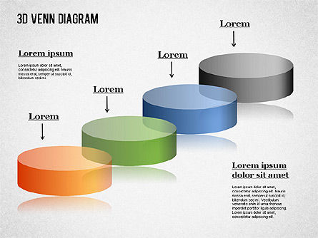 Transparente diagrama colorido venn, Deslizar 8, 01345, Modelos de Negócio — PoweredTemplate.com