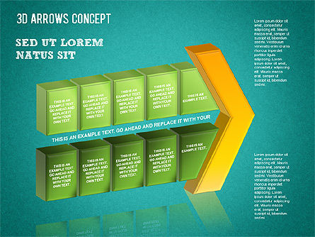 Setas de proceso complejas, Diapositiva 13, 01346, Diagramas de proceso — PoweredTemplate.com