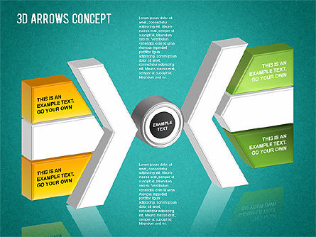 Flèches process complexes, Diapositive 15, 01346, Schémas de procédés — PoweredTemplate.com