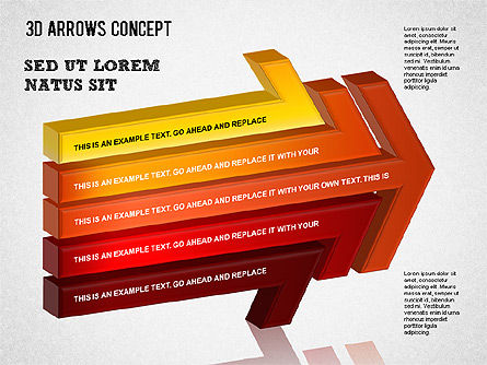 Flèches process complexes, Diapositive 5, 01346, Schémas de procédés — PoweredTemplate.com