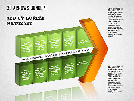 Frecce processo complesso, Slide 6, 01346, Diagrammi di Processo — PoweredTemplate.com