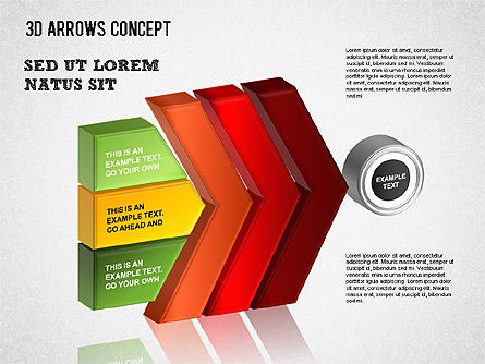 Setas de proceso complejas, Diapositiva 7, 01346, Diagramas de proceso — PoweredTemplate.com