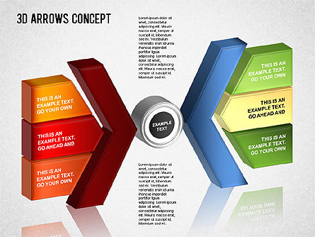 Setas de proceso complejas, Diapositiva 8, 01346, Diagramas de proceso — PoweredTemplate.com