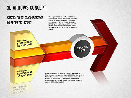 Setas de proceso complejas, Diapositiva 9, 01346, Diagramas de proceso — PoweredTemplate.com