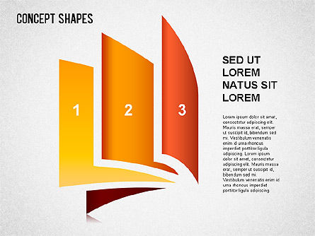 Concept Shapes Set, PowerPoint Template, 01347, Shapes — PoweredTemplate.com