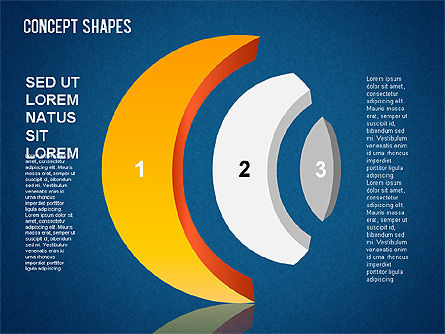 Conjunto de formas de concepto, Diapositiva 15, 01347, Formas — PoweredTemplate.com