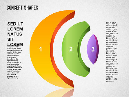 Conjunto de formas de concepto, Diapositiva 7, 01347, Formas — PoweredTemplate.com