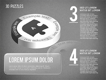 3D Puzzle Stages, Slide 11, 01350, Puzzle Diagrams — PoweredTemplate.com