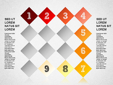 Schéma de processus séquentiel séquentiel, Diapositive 10, 01351, Schémas de procédés — PoweredTemplate.com