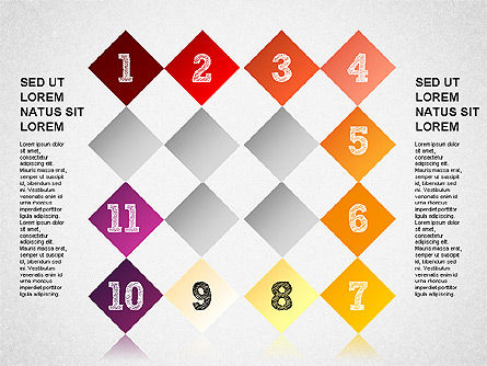 Schéma de processus séquentiel séquentiel, Diapositive 12, 01351, Schémas de procédés — PoweredTemplate.com