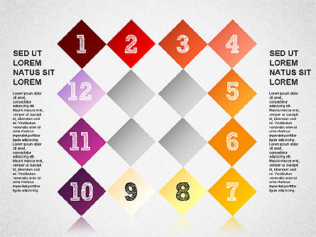 Schéma de processus séquentiel séquentiel, Diapositive 13, 01351, Schémas de procédés — PoweredTemplate.com