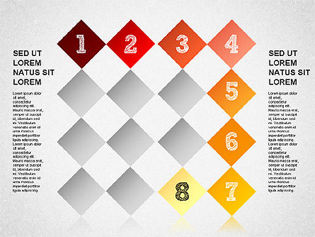 Schéma de processus séquentiel séquentiel, Diapositive 9, 01351, Schémas de procédés — PoweredTemplate.com