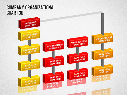 Organigramme 3d, Diapositive 10, 01355, Graphiques organisationnels — PoweredTemplate.com