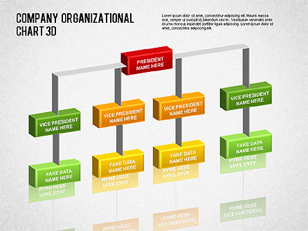 3D Org Chart, Slide 11, 01355, Organizational Charts — PoweredTemplate.com