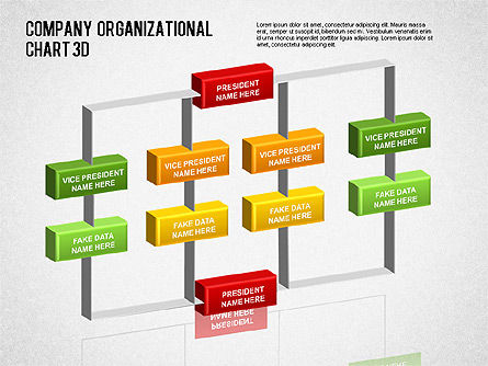 3d organigram, Dia 13, 01355, Organisatorische Grafieken — PoweredTemplate.com