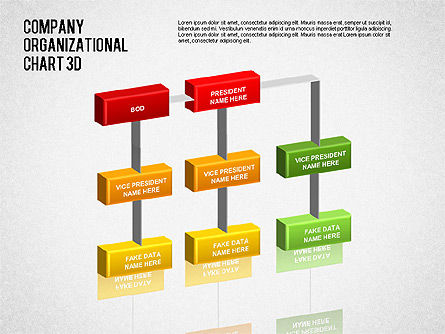 Organigrama en 3D, Diapositiva 5, 01355, Organigramas — PoweredTemplate.com