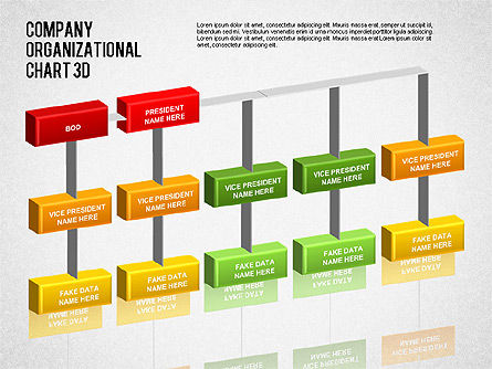 3D Org Chart, Slide 7, 01355, Organizational Charts — PoweredTemplate.com
