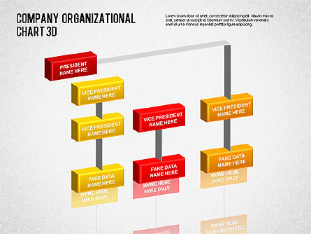 3D Org Chart, Slide 8, 01355, Organizational Charts — PoweredTemplate.com