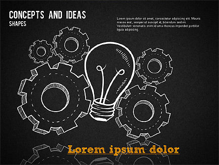 개념 및 아이디어 모양, 슬라이드 12, 01356, 모양 — PoweredTemplate.com