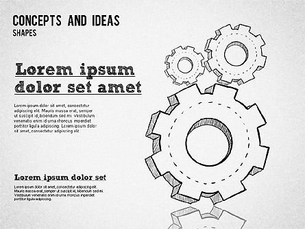 概念とアイデアの図形, スライド 2, 01356, 図形 — PoweredTemplate.com