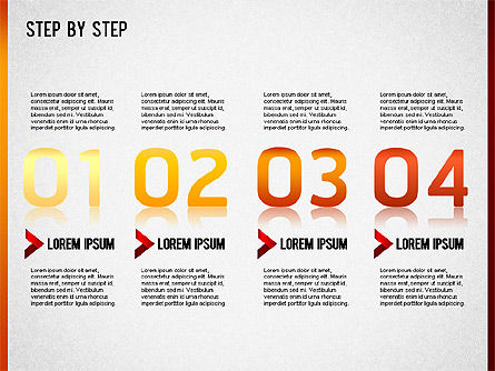 Gráfico paso a paso, Diapositiva 5, 01358, Timelines & Calendars — PoweredTemplate.com