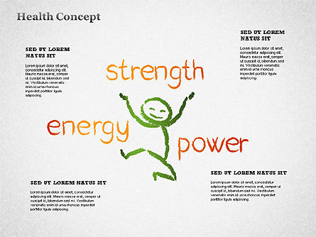 健康的生活方式概念形, 幻灯片 11, 01359, 医疗图和图表 — PoweredTemplate.com