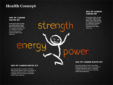 健康的生活方式概念形, 幻灯片 15, 01359, 医疗图和图表 — PoweredTemplate.com