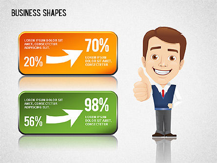 Business Shapes Toolbox, PowerPoint Template, 01360, Shapes — PoweredTemplate.com