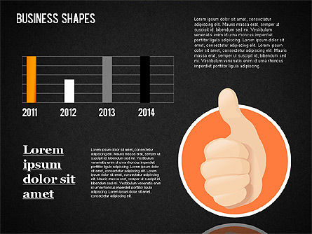 Caja de herramientas de formas de negocio, Diapositiva 14, 01360, Formas — PoweredTemplate.com