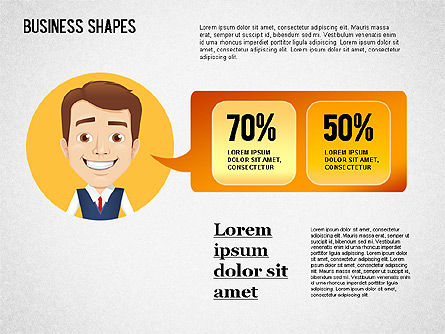 ビジネスシェイプツールボックス, スライド 3, 01360, 図形 — PoweredTemplate.com