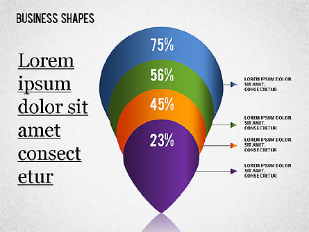 Caja de herramientas de formas de negocio, Diapositiva 4, 01360, Formas — PoweredTemplate.com